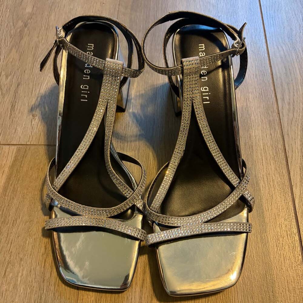 Madden Girl Mooree Rhinestone Embellished Strappy Heeled Sandal